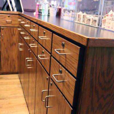 Close Up Rear-view Pull Tab Fixtures By Country Cabinets